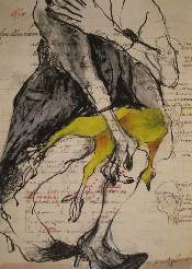 Autour des cahiers - huile et pastel sur papier -  2007-2008